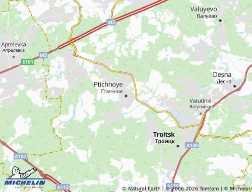 Carte MICHELIN Ptichnoye - ViaMichelin