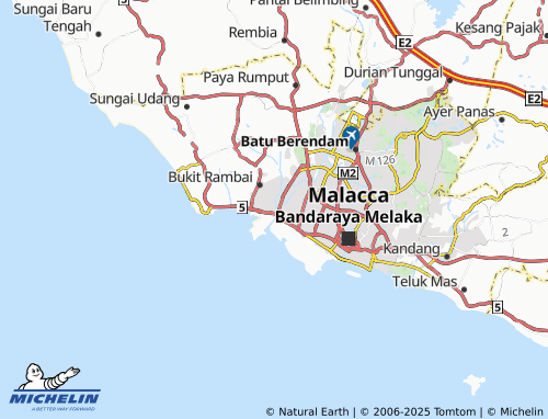 MICHELIN Kampung Tengah Klebang Besar map - ViaMichelin
