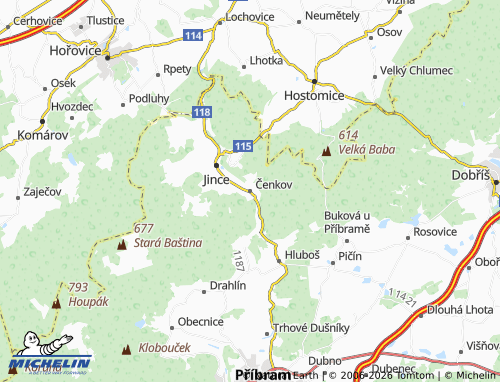 Mappa MICHELIN Čenkov - ViaMichelin