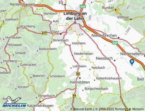 Mapa MICHELIN Niederneisen - ViaMichelin