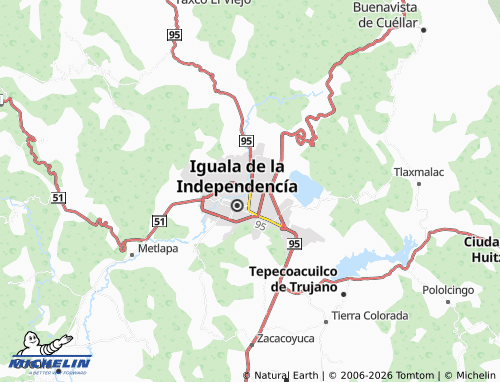 Mappa MICHELIN Guerreros del Sur - ViaMichelin