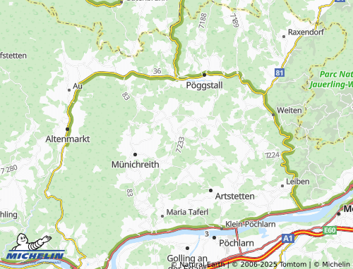 Kaart MICHELIN Bruck am Ostrong - ViaMichelin
