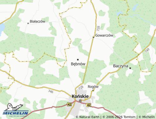 Carte MICHELIN Bębnów - ViaMichelin