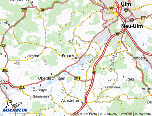 Mapa MICHELIN Erbach - ViaMichelin