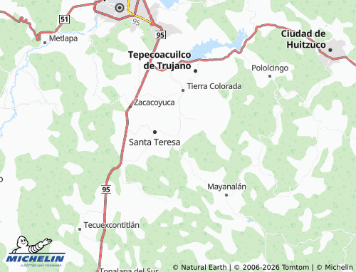 MICHELIN-Landkarte Acayahualco - ViaMichelin