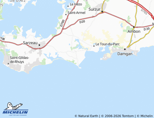 MICHELIN Penvins map - ViaMichelin