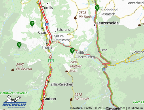 Carte MICHELIN Mutten - ViaMichelin