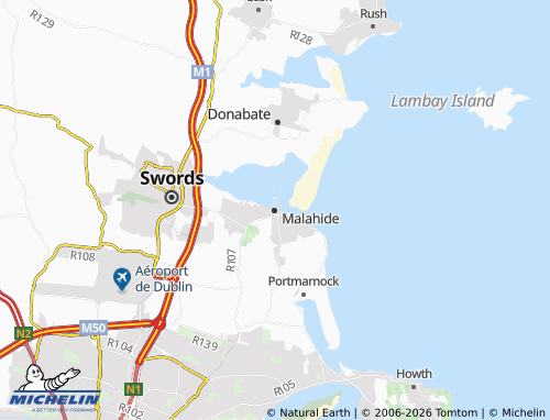 Carte MICHELIN Malahide - ViaMichelin