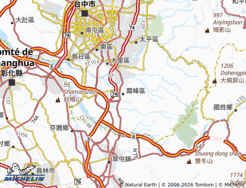 Mappa MICHELIN wu feng qu - ViaMichelin