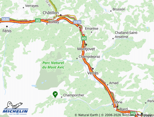 Carte MICHELIN Champdepraz - ViaMichelin