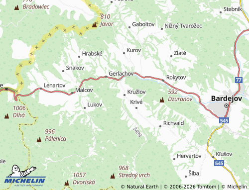 MICHELIN-Landkarte Kružlov - ViaMichelin