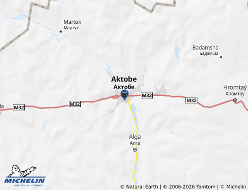MICHELIN Aktobe Region map - ViaMichelin