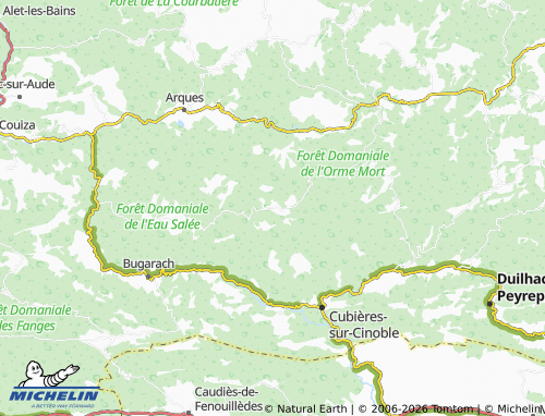 MICHELIN Fourtou map - ViaMichelin