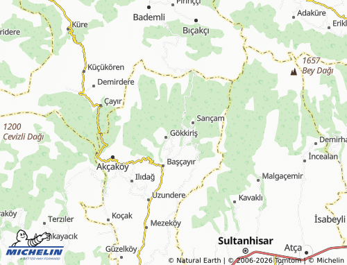 MICHELIN Kıran map - ViaMichelin