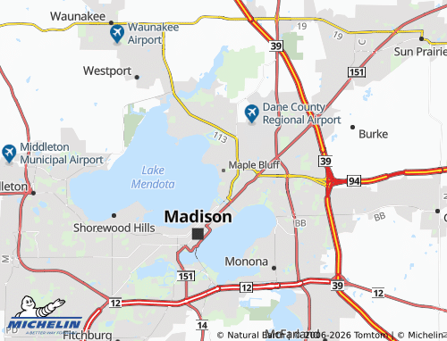Mappa MICHELIN Maple Bluff - ViaMichelin
