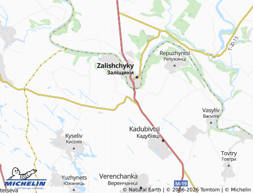 Mappa MICHELIN Zveniachyn - ViaMichelin