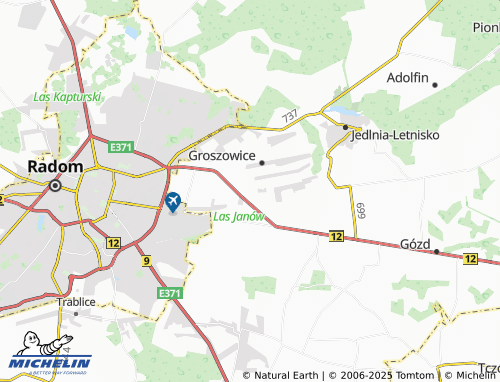 MICHELIN Lasowice map - ViaMichelin