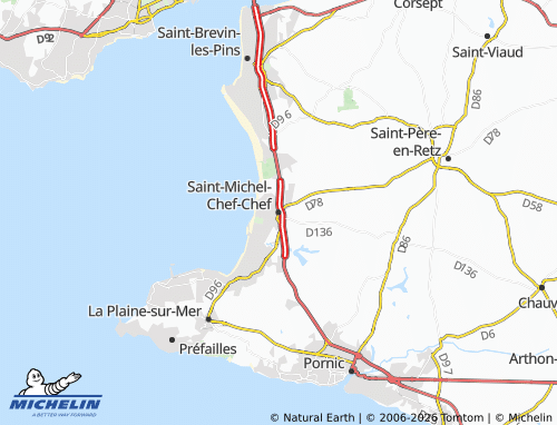 MICHELIN Saint-Michel-Chef-Chef map - ViaMichelin