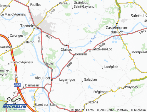 Carte MICHELIN Bourran - ViaMichelin