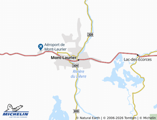 Kaart MICHELIN Mont-Laurier - ViaMichelin