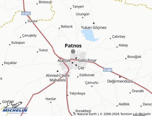 MICHELIN Sütlü Pınar map - ViaMichelin