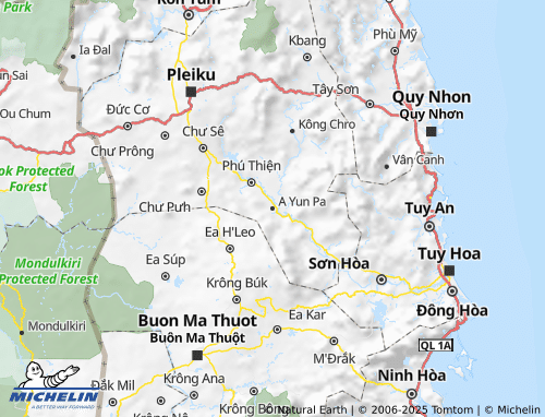MICHELIN A Yun Pa map - ViaMichelin