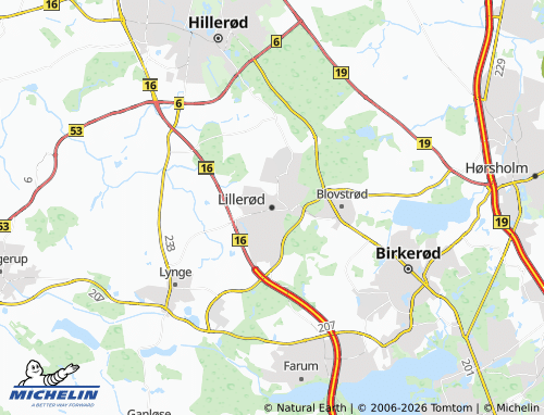 Mapa MICHELIN Lillerød - ViaMichelin