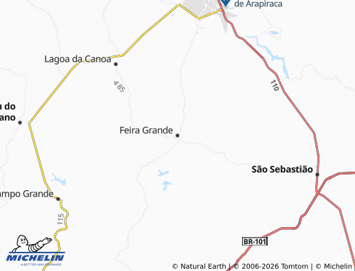 Mapa MICHELIN Feira Grande - ViaMichelin