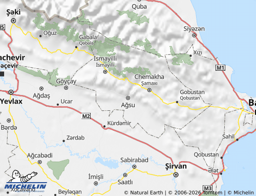 MICHELIN Ağsu map - ViaMichelin