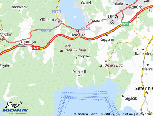 MICHELIN Yağcılar map - ViaMichelin
