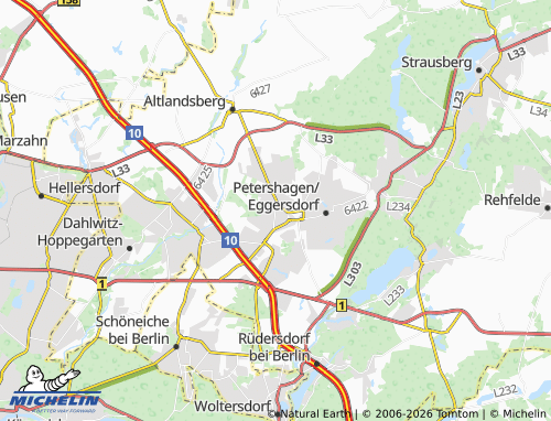 Kaart MICHELIN Fredersdorf-Vogelsdorf - ViaMichelin