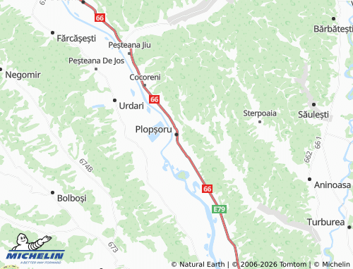 MICHELIN Plopșoru map - ViaMichelin
