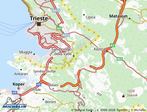 Mappa MICHELIN San Dorligo della Valle - ViaMichelin
