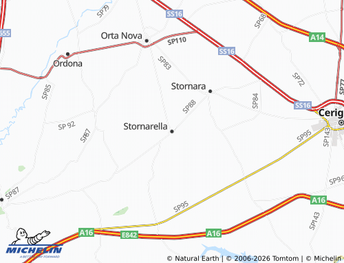 MICHELIN Stornarella map - ViaMichelin