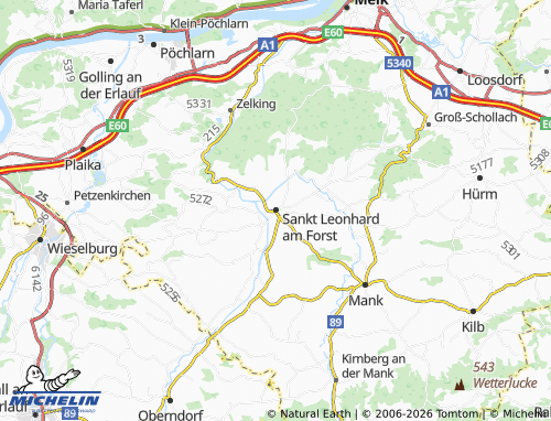 Mapa MICHELIN Sankt Leonhard am Forst - ViaMichelin