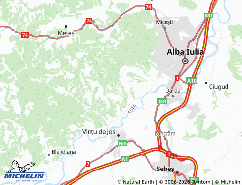 Mapa MICHELIN Stăuini - ViaMichelin