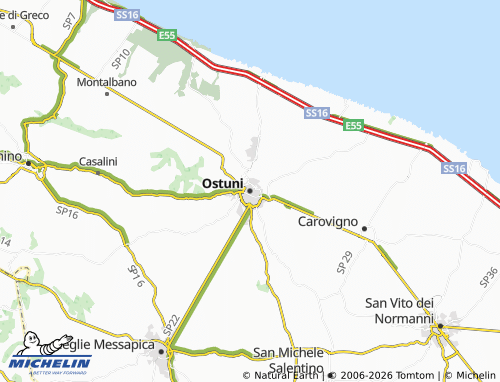 MICHELIN Ostuni map - ViaMichelin