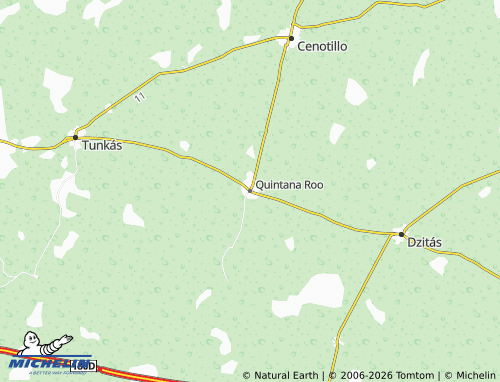 MICHELIN Quintana Roo map - ViaMichelin