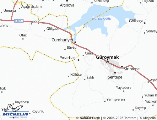 Mappa MICHELIN Pınarbaşı - ViaMichelin