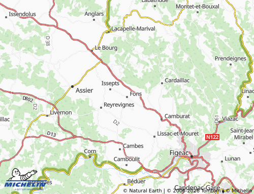 Mappa MICHELIN Fons - ViaMichelin