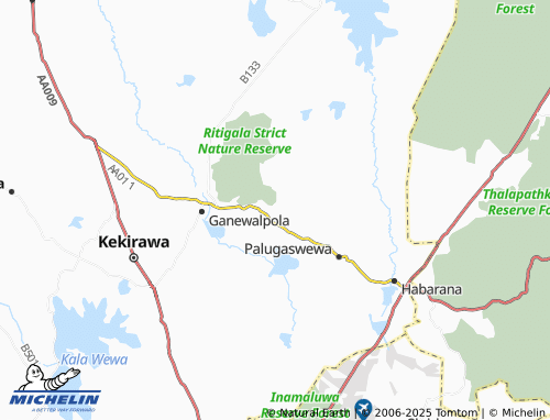 MICHELIN-Landkarte Galapitagala - ViaMichelin