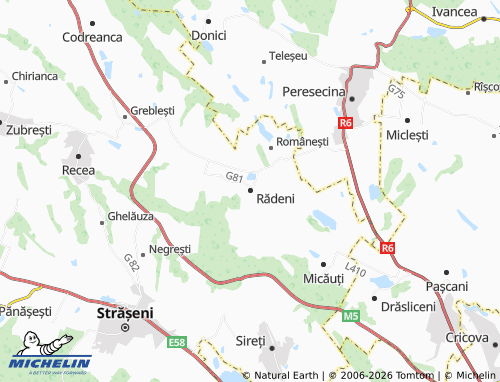 MICHELIN Rădeni map - ViaMichelin