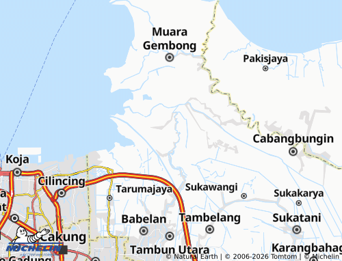 Carte MICHELIN Pantai Hurip - ViaMichelin