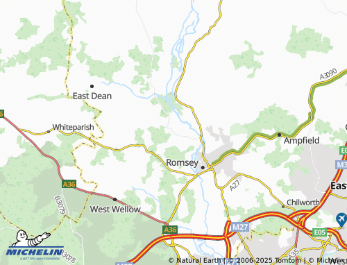 Carte MICHELIN Awbridge - ViaMichelin