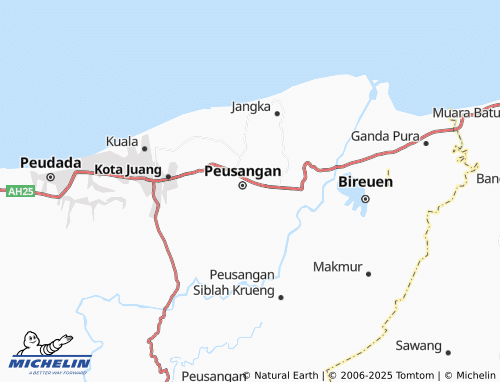 MICHELIN Paya Lipah map - ViaMichelin