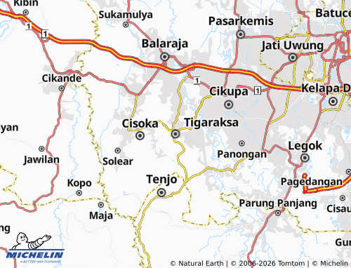 MICHELIN Tigaraksa map - ViaMichelin