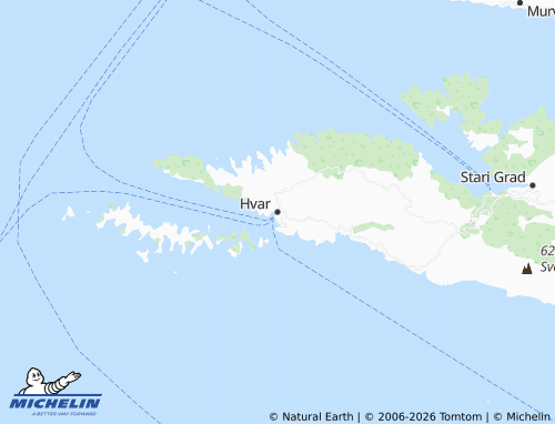 Mapa MICHELIN Hvar - ViaMichelin