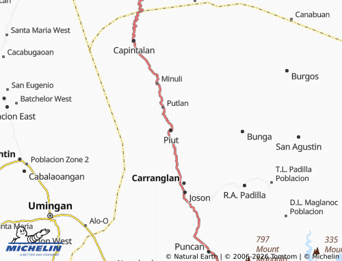 MICHELIN Piut map - ViaMichelin