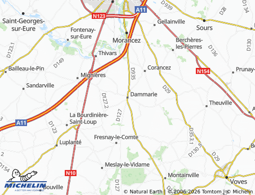 MICHELIN Dammarie map - ViaMichelin