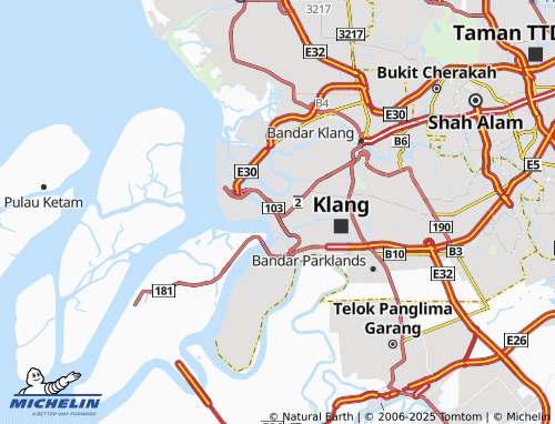 MICHELIN Taman Aur map - ViaMichelin